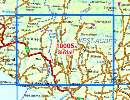 Nordeca 10005 Sirdal - Kart