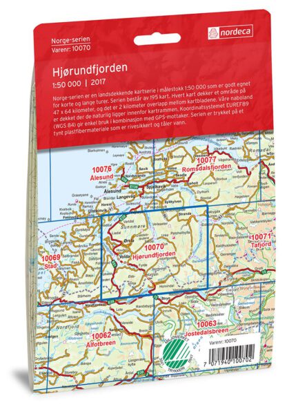 Nordeca 10070 Hjørundfjorden - Kart