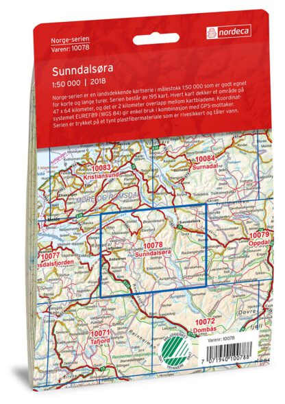 Nordeca 10078 Sunndalsøra - Kart