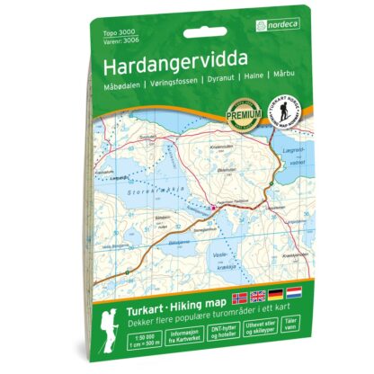 Nordeca 3006 Hardangervidda Topo 3000 - Kart